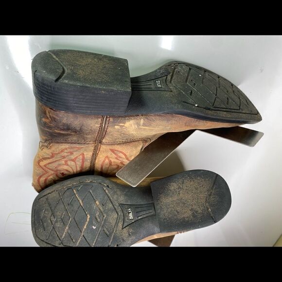 ARIAT 10004853 Brown Leather Quickdraw Distressed Western Women Boot Sz 4 - Picture 4 of 5